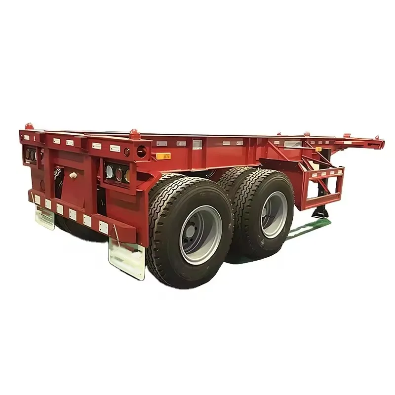 Feet Skeleton Chassis Container Semi Trailer With Two Axles For