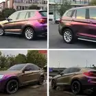 New Arrivals Air Bubble Free Chameleon Gold Purple Color Change Diamond Metallic War Wrap Vinyl Body