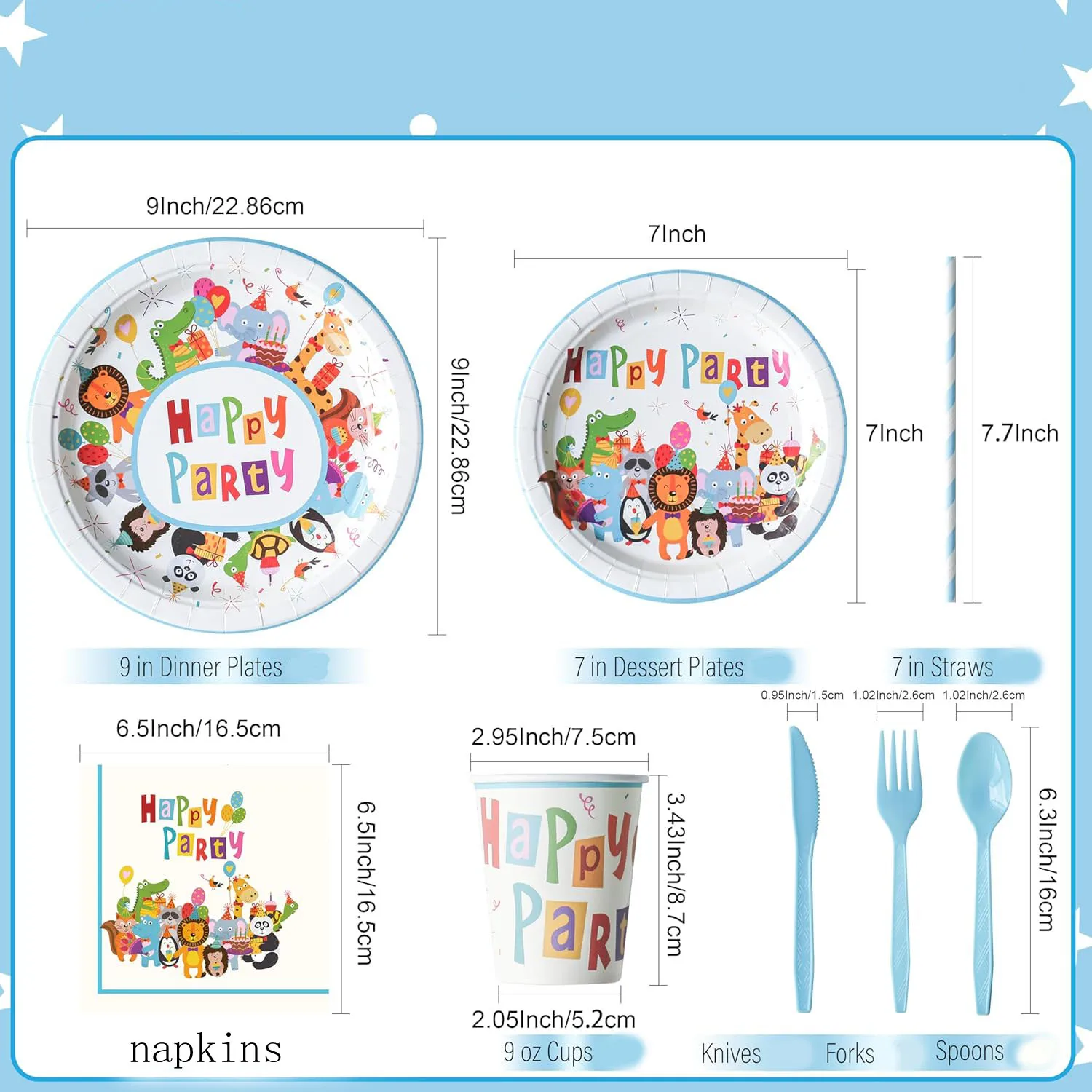 Jungle Aanimal Theme Disposable Birthday Party Tableware Set Lion Dino Patter Disposable Paper Plates And Cups