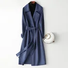 Coats High Quality Solid Long Cashmere Wool Long Overcoat Woman Winter Coats