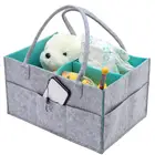 Custom Foldable Large Capacity Felt Diaper Bag Felt Storage Organizer Felt Mommy Caddy Bag Nappy Organizer Tote