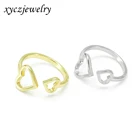 Band Wedding Simple Plain Heart Band Dainty Engagement Promise Wedding Love Adjustable Rings Jewelry