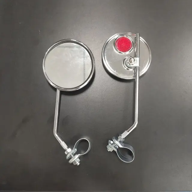 Bicycle Mirror for Road Bike MTB BMX Motorcycle Bicycle Rear View Mirror Glass Bike Mirror  Metal Rod with Reflector