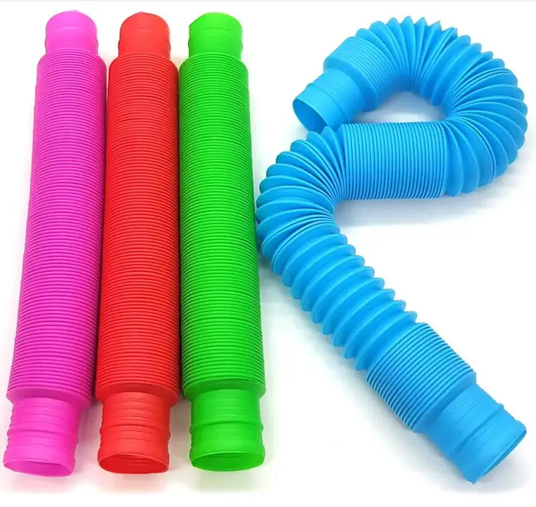 and Prizes for Fidgeters Cool Bendable Multi-Color Stimming Toys Great as Gift Fidget Pop Tube Toys for Kids and Adults 6 Pack Party Favors Pipe Sensory Tools for Stress and Anxiety Relief 