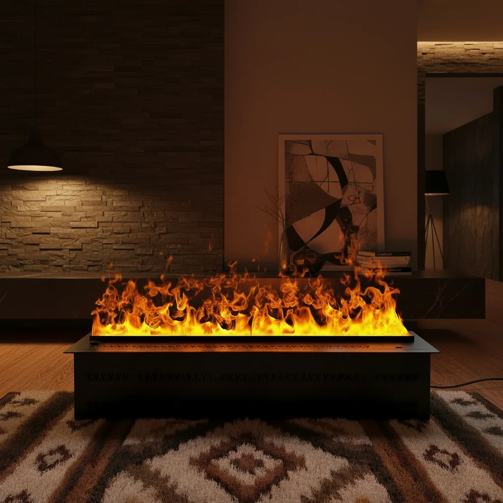 Electric Fireplace, Wall, 3D - detail 12
