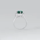 Jewelry S925 Sterling Silver Inlaid Zircon Drop Emerald Colored Gemstone Ring Rings Fashion Jewelry