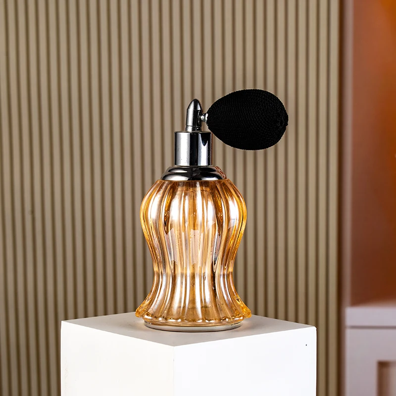 product new gold extruded spray glass empty bottle 12ml noble elegant crystal perfume bottle-9