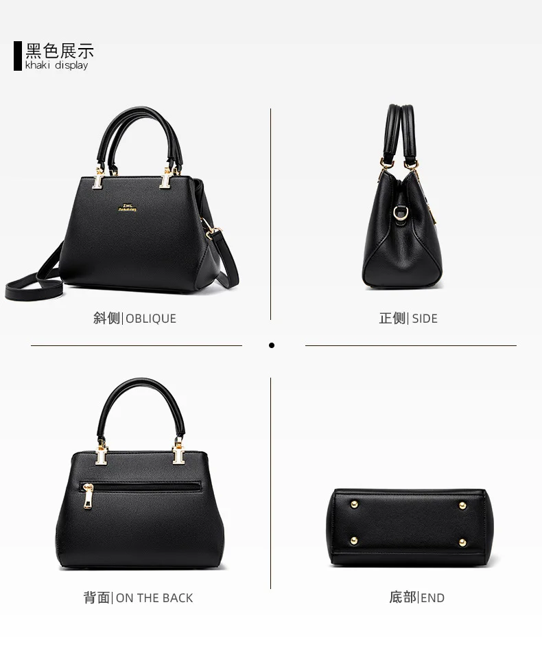 Women Luxury Soft Leather Handbag Ladies Large Tote Female Square Shoulder Bags Bolsas Femininas Sac New Fashion Crossbody Bags