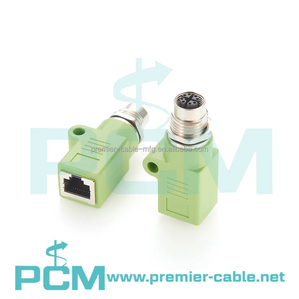 Contrôle d'usine ProfiNet M12 X-Code 8 broches femelle vers fournisseur de connecteur RJ-45