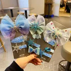 Set 2021 Hot Sale Bow Kids Accessories Hair Clips Set Princess Aisha Hair Accessories