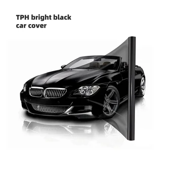 Super Glossy 7.5mil PPF Black Color Film Self Healing Anti-Scratch Car Paint Protection UV Proof 1.52*15M TPU TPH Car Wrapping