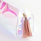 Plastic Pencil Case Plastic Eco Friendly Fashion Transparent Laser PVC Plastic Pencil Pen Case