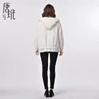 Jacket Factory Price White Light Blue Hooded Lapel Silk Down Jacket Autumn And Winter New Women's Jacket