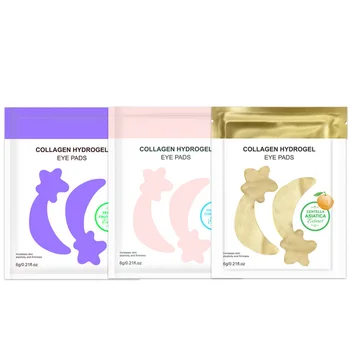 Unique shaped crystal tender eye mask fun star hydrogel collagen pads puffy eyes deep moisturizing brighten eye masks