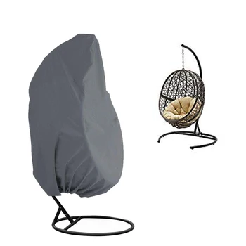 Heavy Dust Resistant Hanging Chair Cover with Zipper Suitable for Wicker Egg Swing Chair Patio Egg Chair