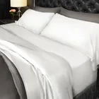 Baby Organic Nordic Style 300TC Silky Smooth Cool 100% Baby Satin Plain Organic Lyocell Bamboo Fabric Bedding Set