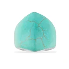 Silver Ring Stone Silver Factory Cheap Price Vintage 925 Sterling Silver Ring Big Turquoise Stone For Men Women