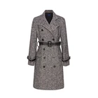 Winter Coat Coat Women OEM ODM Custom Wholesale Classic Women's Winter 100% Pure Long Wool Coat With Belt