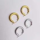 Clip Earring Stainless Steel Jewelry Accessories Round Ear Clip Multi-Specification 2.0 Wire Ear Pin For Making Earring