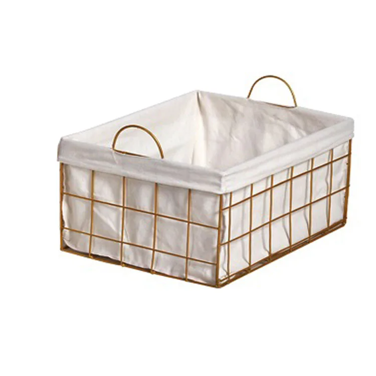 cotton liner metal storage basket manufacturer and supplier in