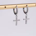 Design Earrings Earrings 2021 Fashional Cross Design Hot Selling Multicolor Shiny Rainbow Hoop Earrings Gold Plated