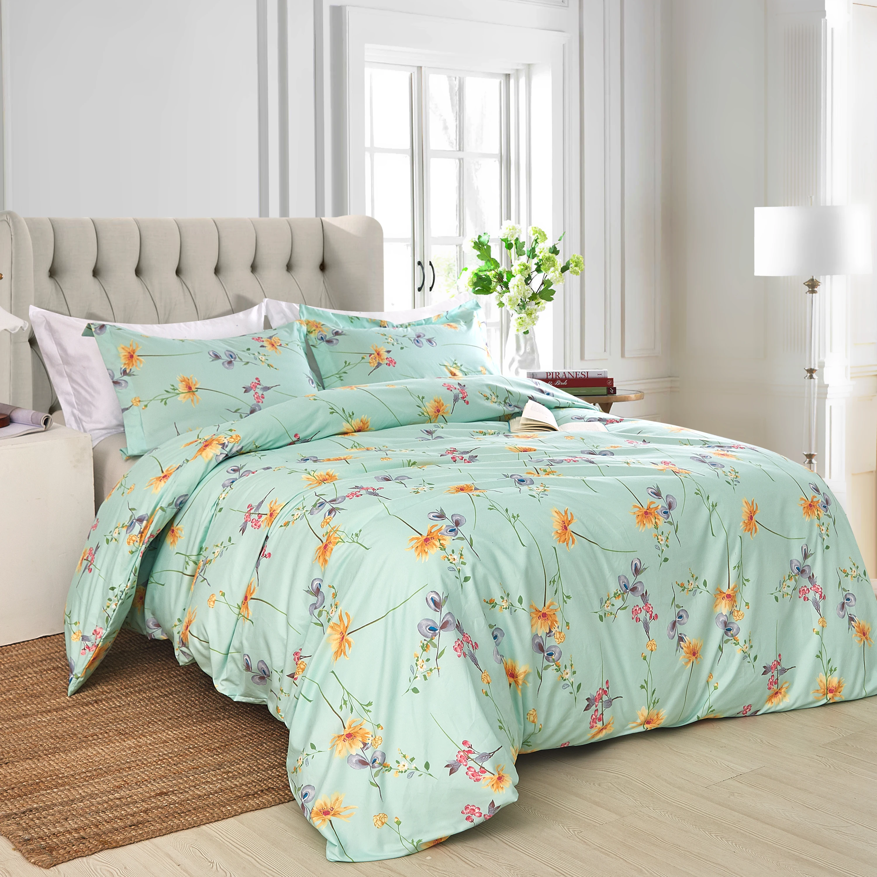 soft floral duvet cover