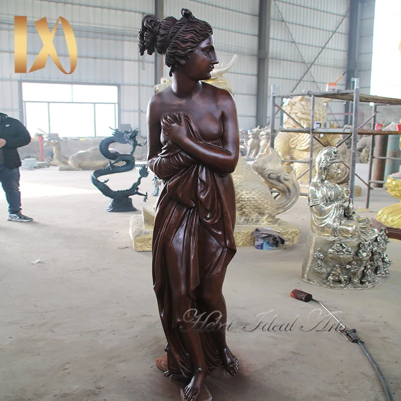 Ideal Arts Modern Art Metal Garden Decoration Life Size Bronze Naked