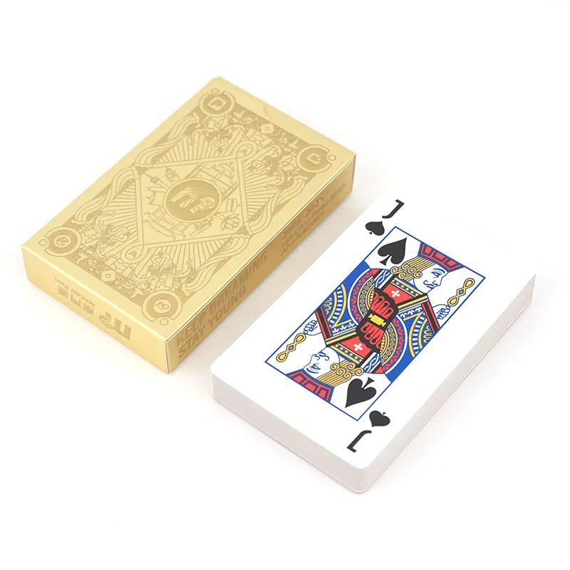Custom Surface Finishing Material Packaging High Quality Cold Foil Stamping Poker Gold/Silver Edge Luxury Paper Playing Cards 13 -