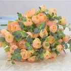 Tea Flowers Manufacture 10 Heads Spring Tea Roses Bouquet Plastic Decorating Flowers Wholesale