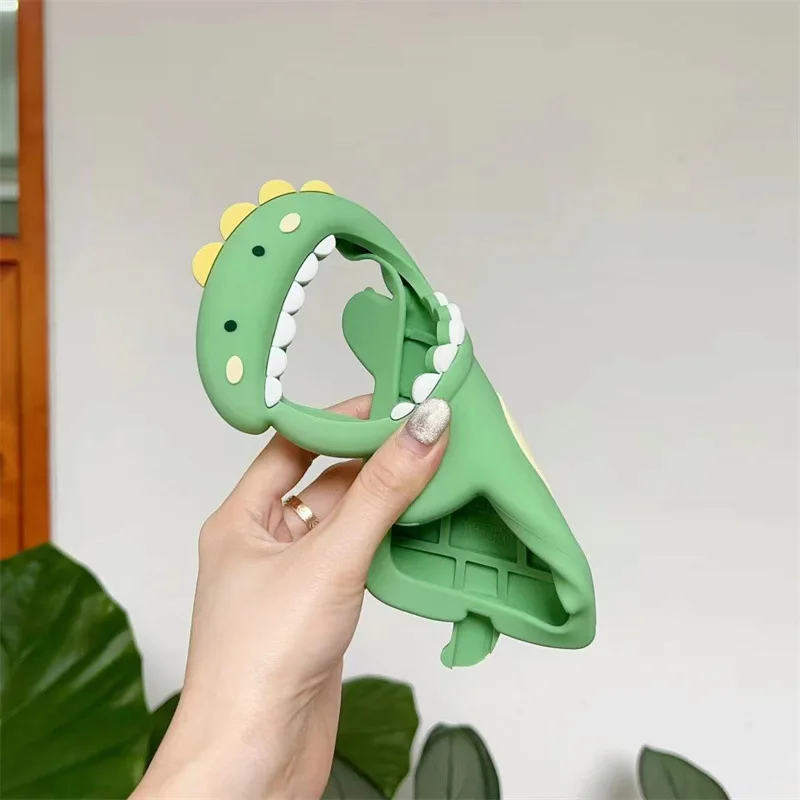 Big Mouth Dinosaur Cartoon Cute Animal Silicone Mobile Phone Case for Apple iPhone 15 14 13 12 pro max 11