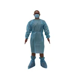 Women Gown Isolation Gown Women Long Sleeve Level 2 Blue Isolation Gown