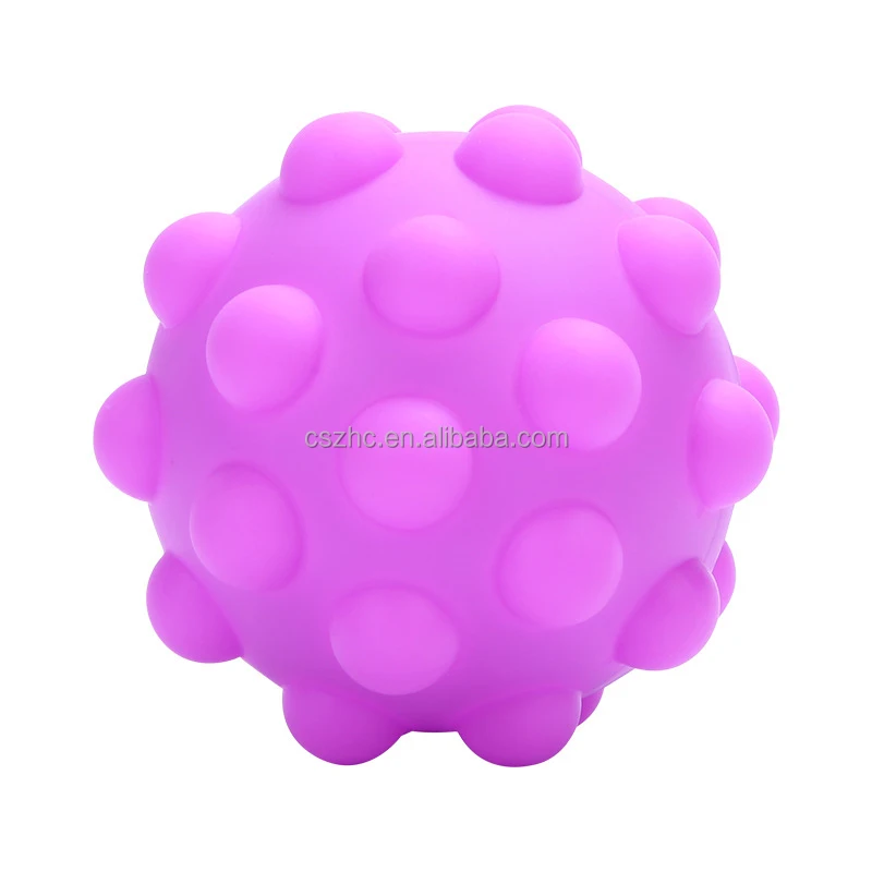 3D Anti-Pressure Push Bubbles Popper Bouncing Ball Silicone Decompression Fidget Sensory Toy