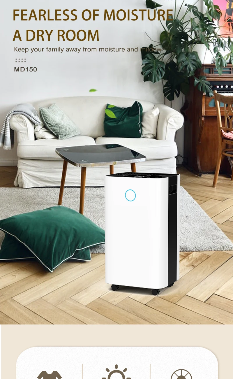 Portable Air Dehumidifier, 15/20L, LED, R290, Plastic - detail 4