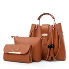 2020 Women Luxury Ladies Leather Hand Bag Fashion 3 in 1 Shoulder Bag Sets Handbag For Woman