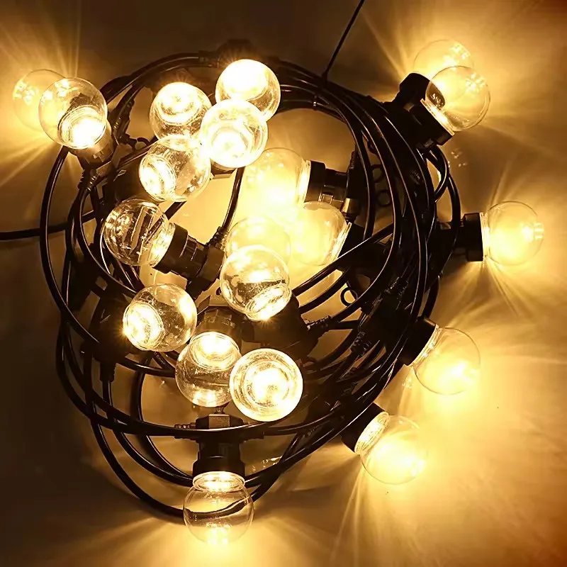 A60 patio lights led outdoor string garden christmas lights led string waterproof hanging fairy string lights