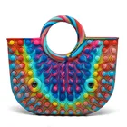 Fashion Ladies Silicone Top Handle Satchel Shoulder Tote Bags Push It Fidget Toys Handbags