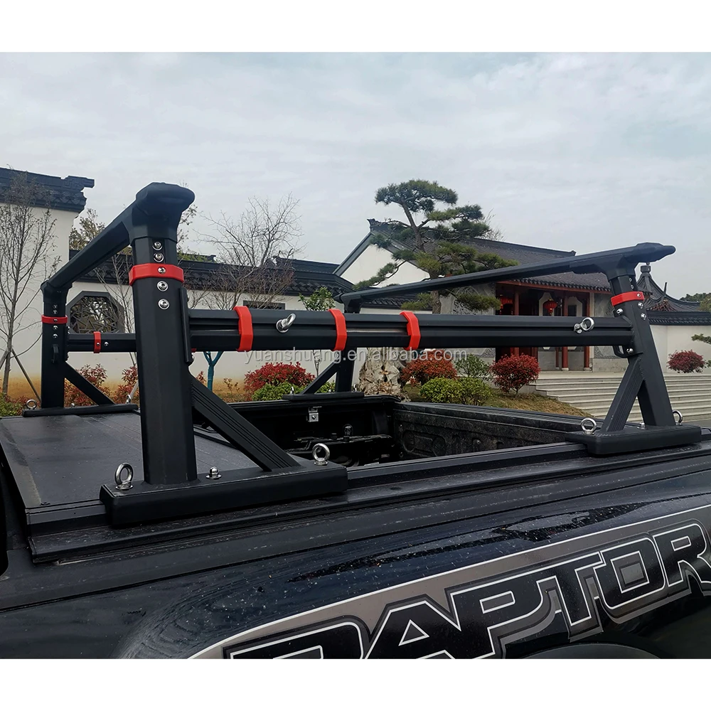 Pickup Truck Adjustable Multi functional Roll Bar Roof Rack For Jeep Gladiator JT Truck Bed Ladder Rack