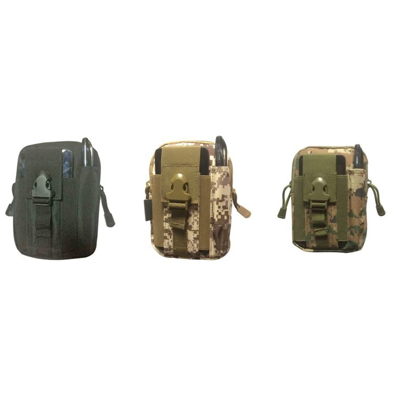 1000D nylon Multifunctional Camouflage Mobile Bag for Sports, Running, Mountaineering, Hanging Bag, belt bag