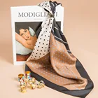 Silk Scarves Silkscarves 12mm Silk Twill Fashion Scarves Customized Women's Printed Square Silk Small Scarf