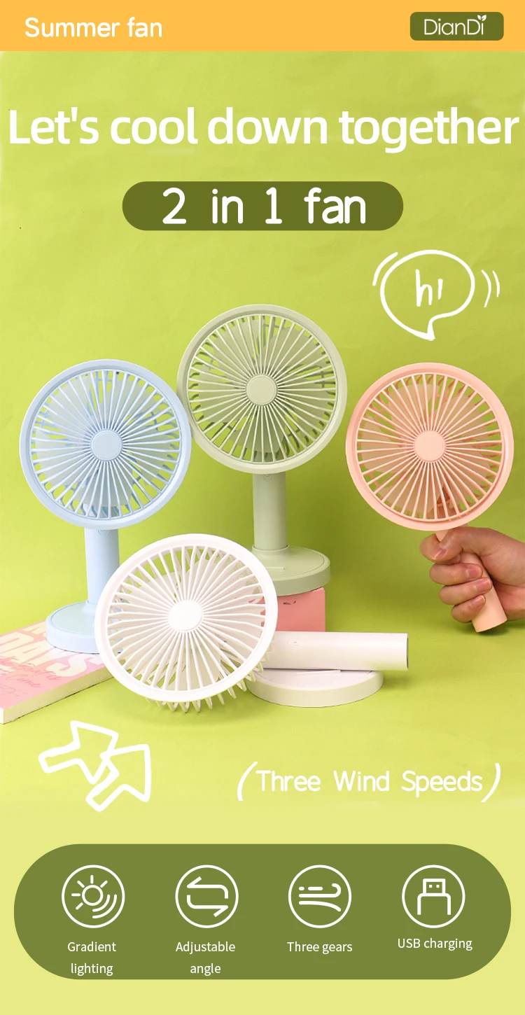 Portable Rechargeable Mini Fan, DD8007, USB - detail 10