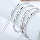925 Silver Snake Fashion Hiphop Jewelry Custom 925 Sterling Silver Snake Bone Men Chain Necklace