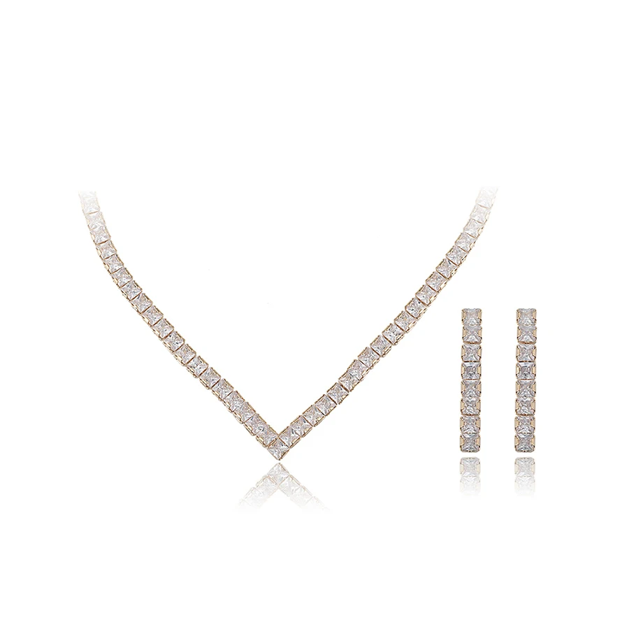 YSset-379 xuping jewelry set 2020 wedding gift luxury stone 18k gold color set for women
