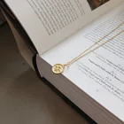 Gold Plated Pendant Chris April Vintage 925 Sterling Silver Gold Plated Lily Flower Coin Pendant Necklace