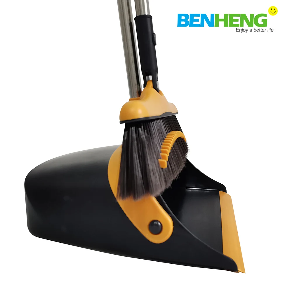 Factory Price 2025 Hot Sale Folding Broom and Dustpan Set Three-section Pole Broom Dustpan with PET Bristle, Household Items