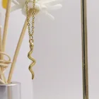 S Jewelry 18K Gold-plated Retro Stainless Steel Snake-shaped S Collarbone Necklace Earring Jewelry Set