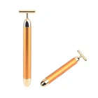 Care Handheld Beauty Device Vibrating Massager Pure 24k Gold Energy Bar For Face Care