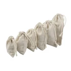 Bag Fashion Cotton Recycle Bag Recyclable Custom Linen Cotton Canvas Drawstring Gift Bag In Fashion