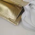 Recycle Bag Recycle Logo Print Customized Non Woven Gold Reusable Shopping Bag