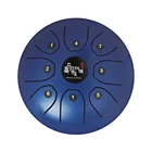 Drum Meditation Drum 8 Notes C Key 5.5 Inch Percussion Instrument Blue Steel Tongue Drum Yoga Drum