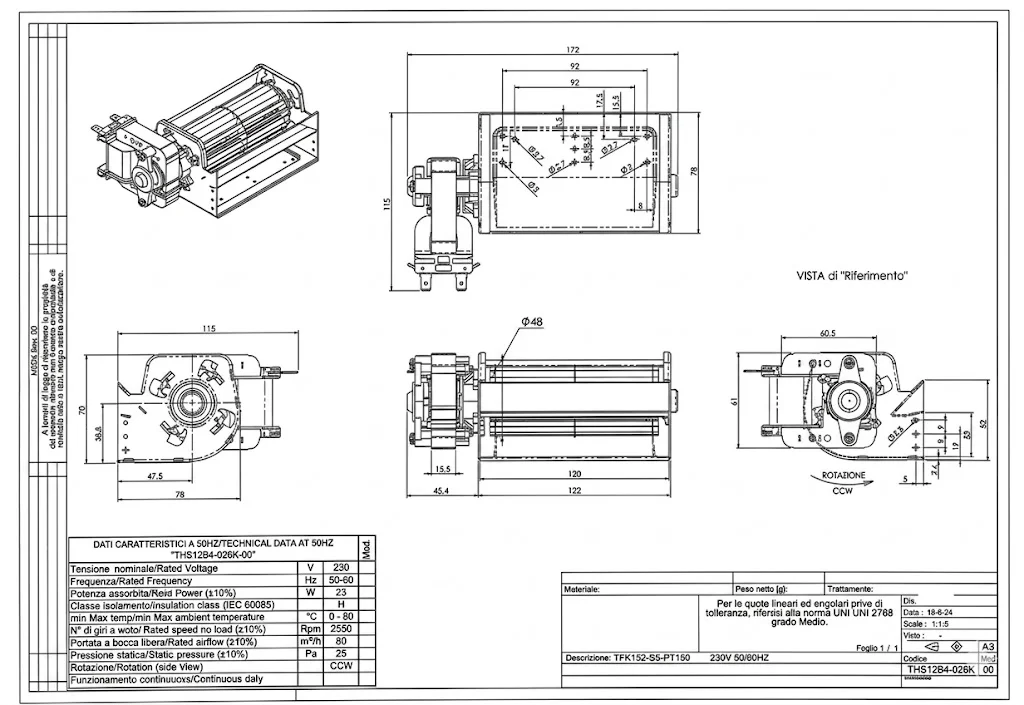 Cross Flow Fan, Tangential, 230V - detail 4